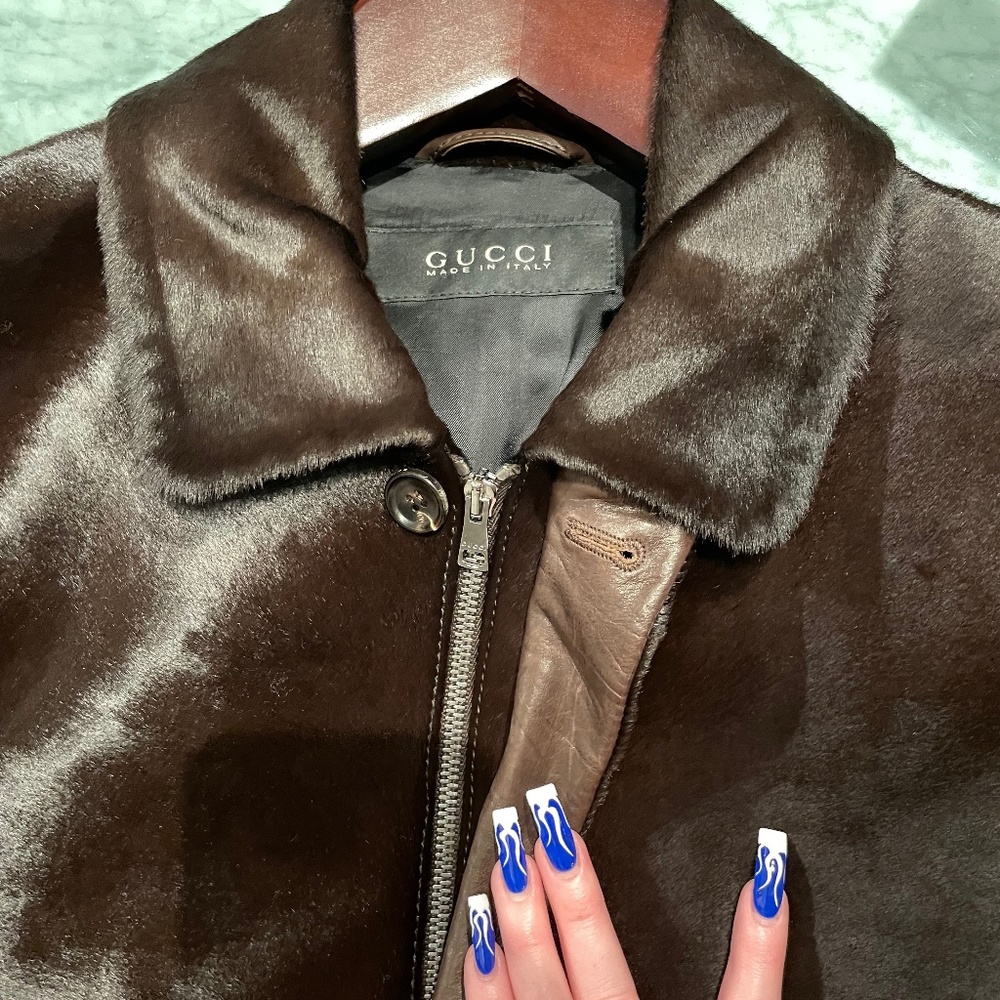 Gucci pony hair coat
